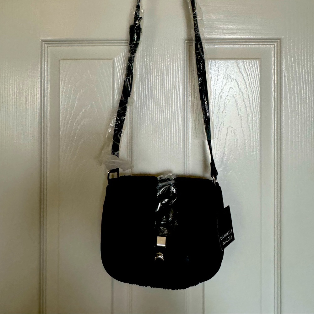 Danielle Nicole New With Tags Faux Minx Fur Saddlebag Cross-Body Purse